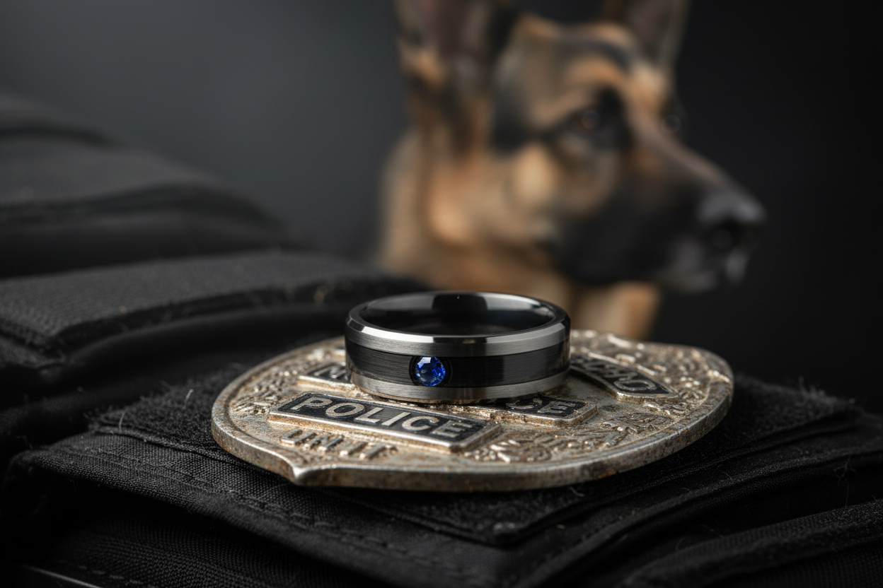 Police K9 Memorial Rings Hero Image