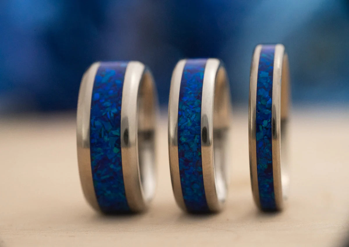 Nereus Ring Jewelry | Stainless Steel Ocean Blue WildBeard Forge