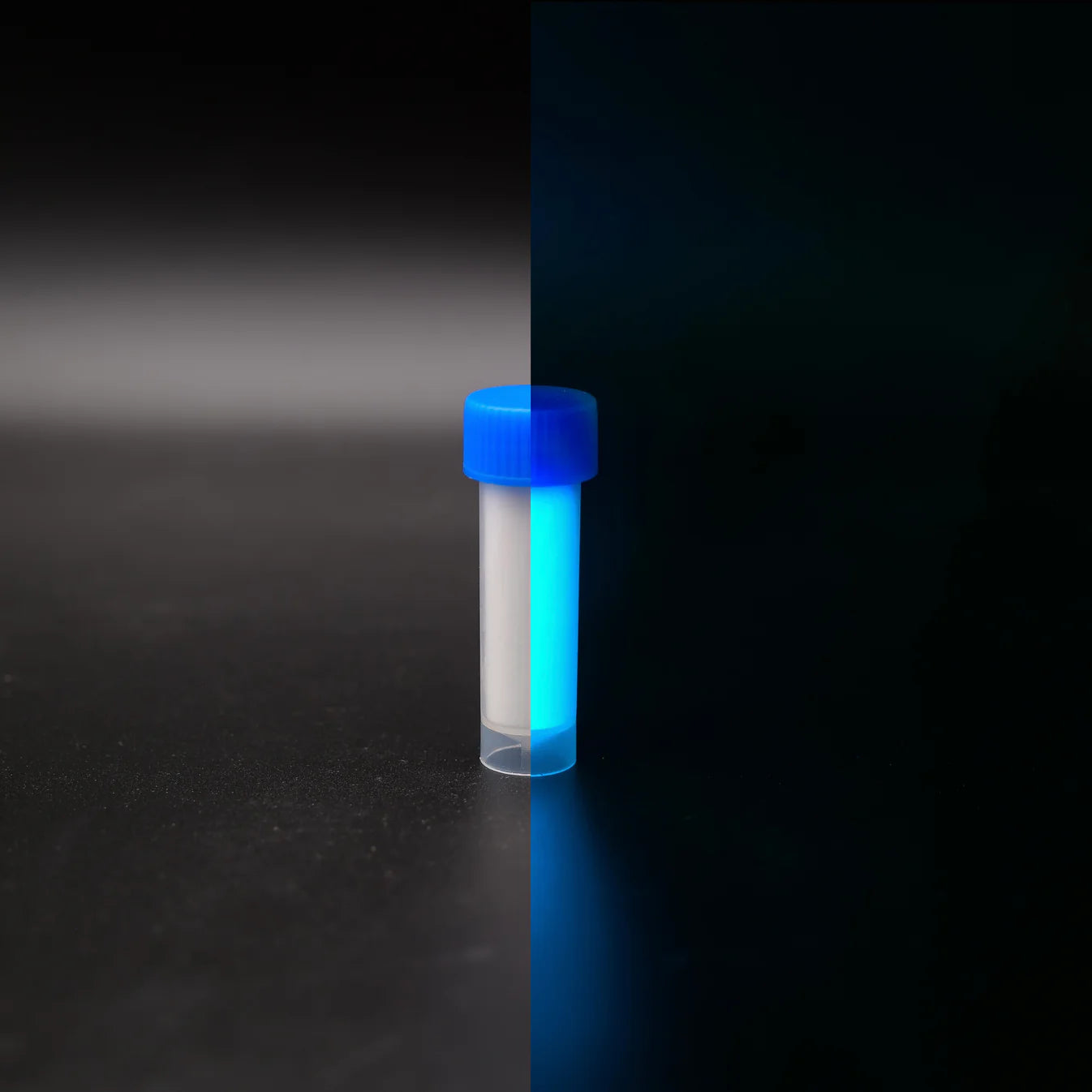 Aqua glow powder inlay for custom rings and necklaces
