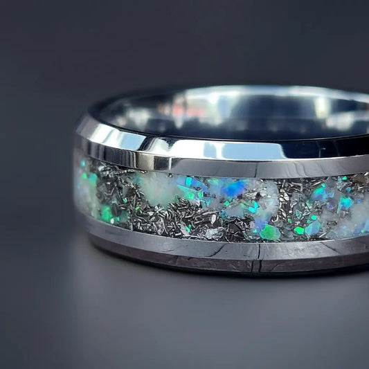 Close-up of custom jewelry craftsmanship - artisan ring detail