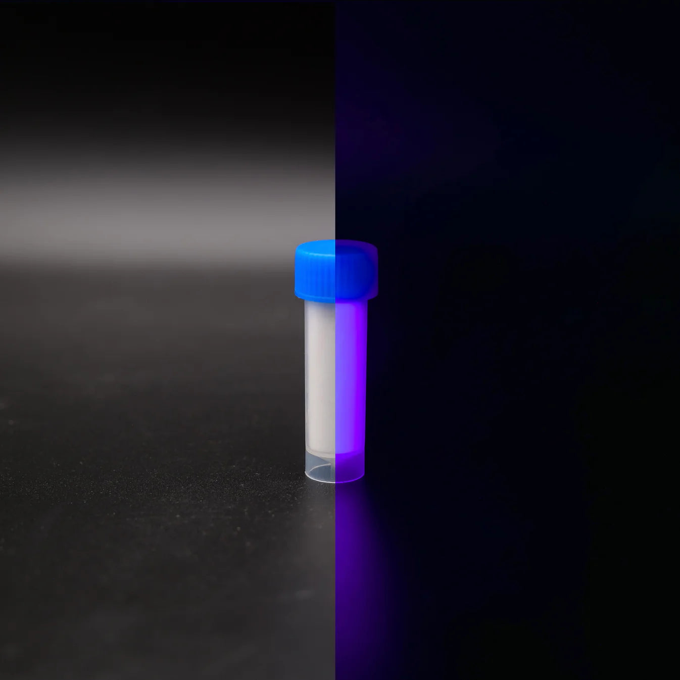 Purple glow powder inlay for custom rings and necklaces