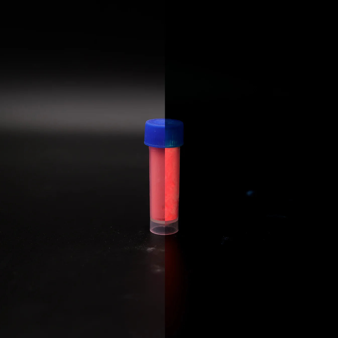 red glow powder inlay for custom rings and necklaces